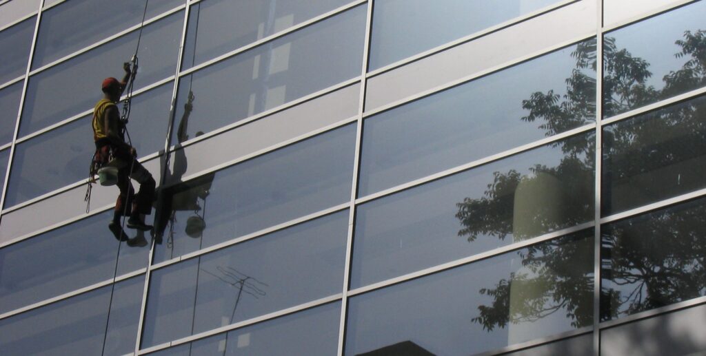 cleaning office window