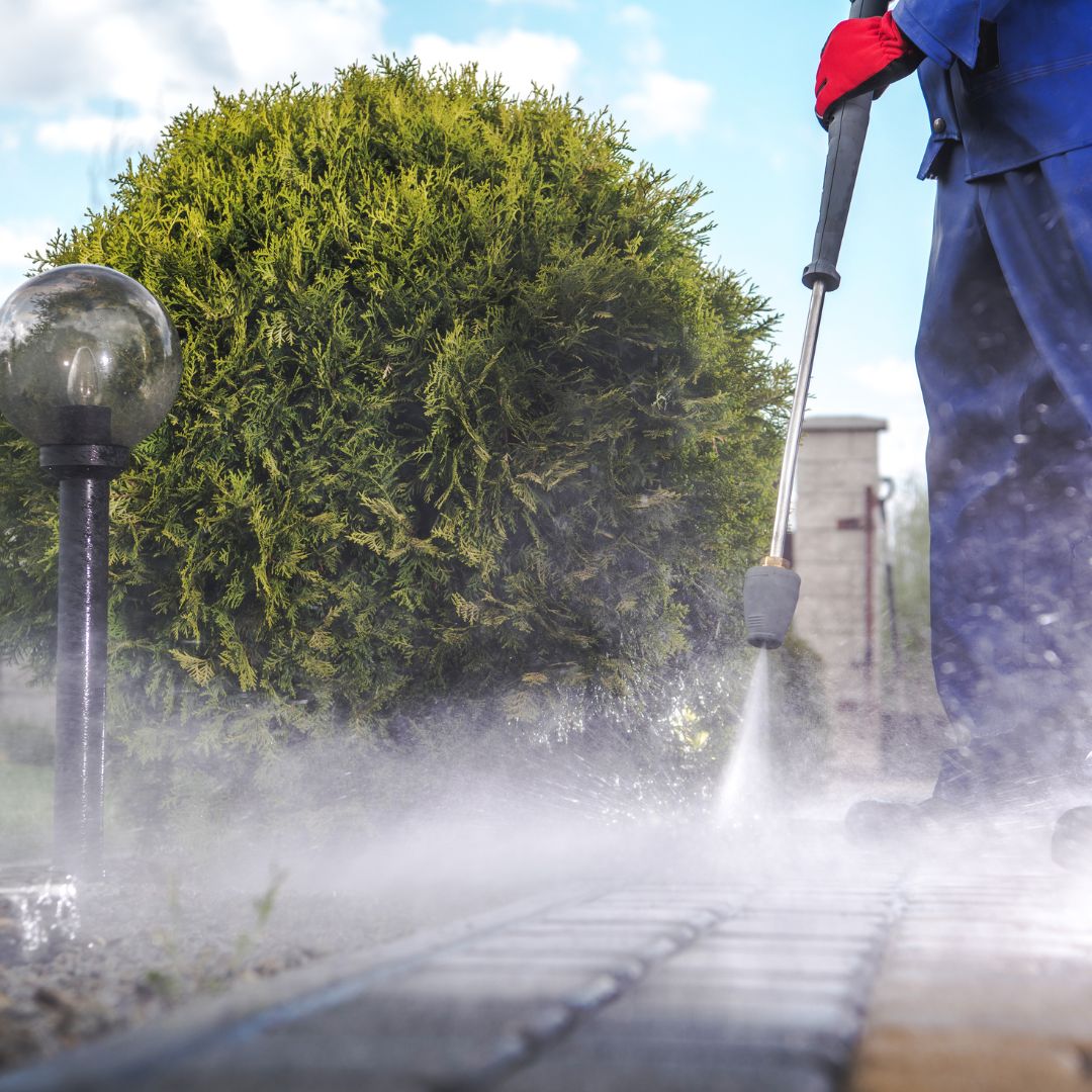 pressure washing concrete