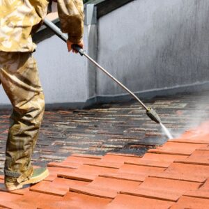 pressure washing tile roof