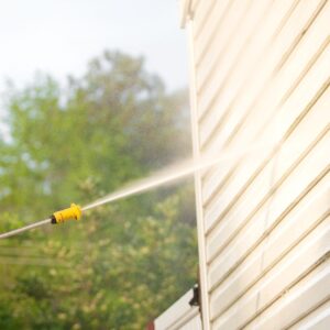 pressure washing tan siding