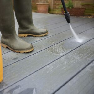 pressure washing deck
