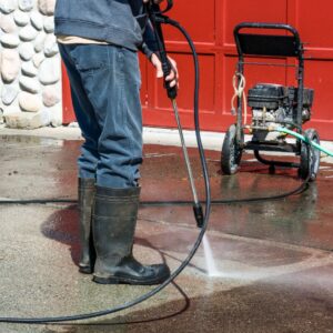 pressure washing driveway